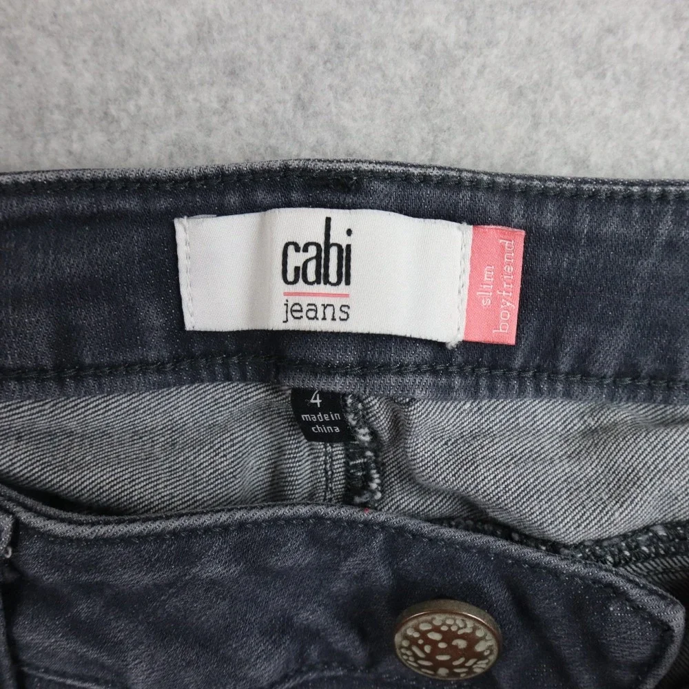 Cabi Jeans Womens 4 Slim Boyfriend Stretch Flex 5-Pocket Denim Blue‎